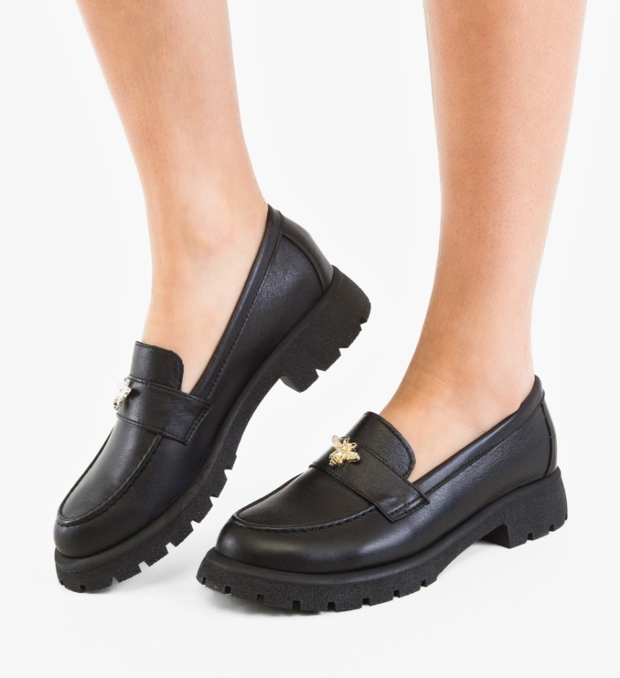 Pantofi casual dama Fosere Negri - Img 3