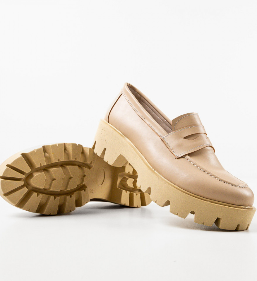 Pantofi Casual dama Gyna Bej - Img 3