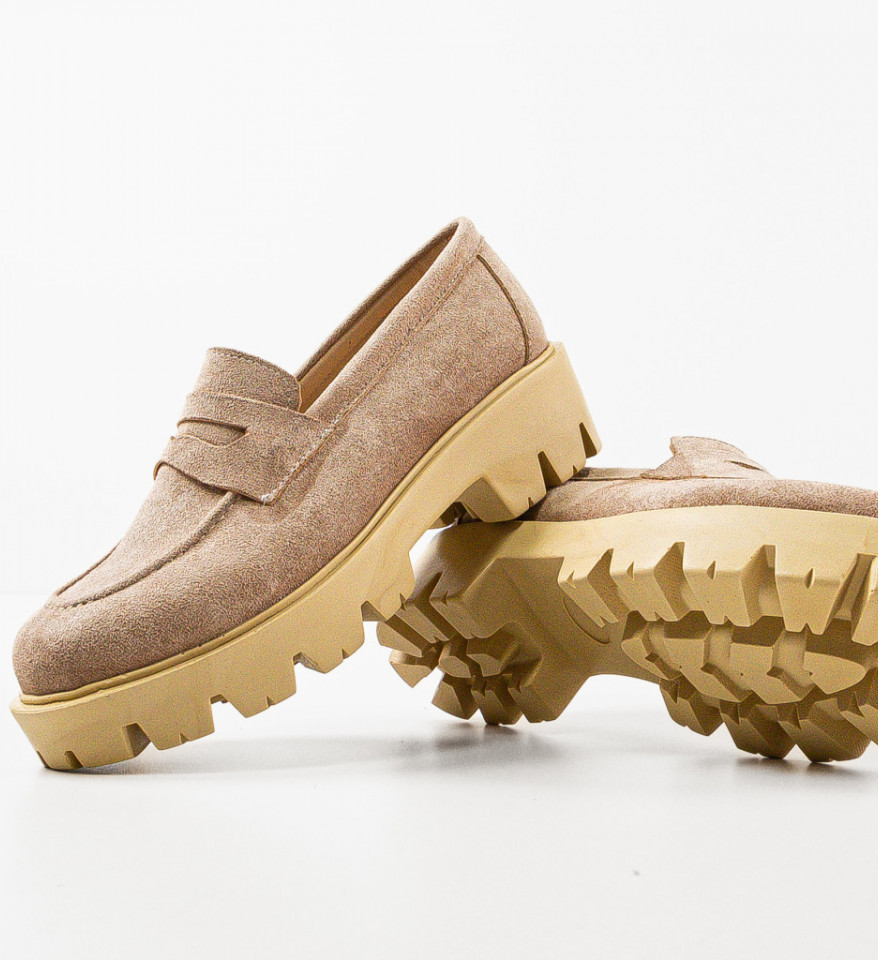 Pantofi Casual dama Kardy Bej - Img 3