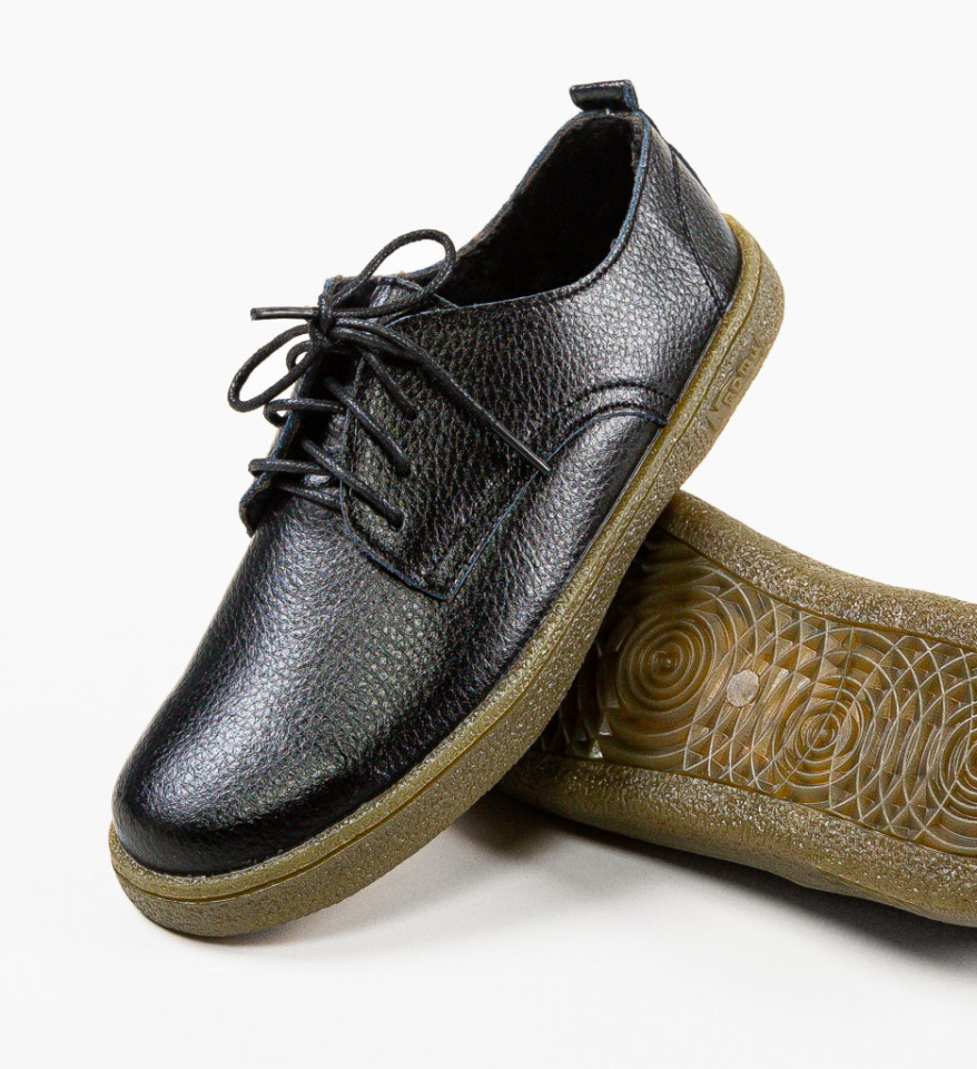 Pantofi casual dama Lactose Negri - Img 3