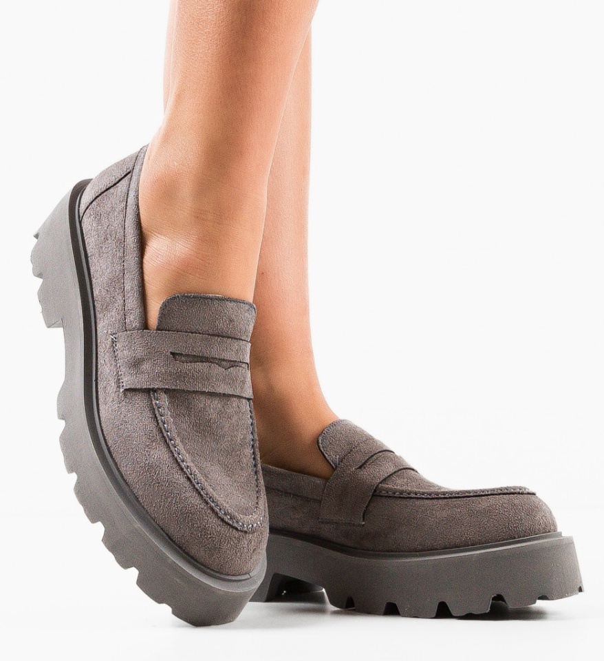 Pantofi Casual dama Punde Gri - Img 6