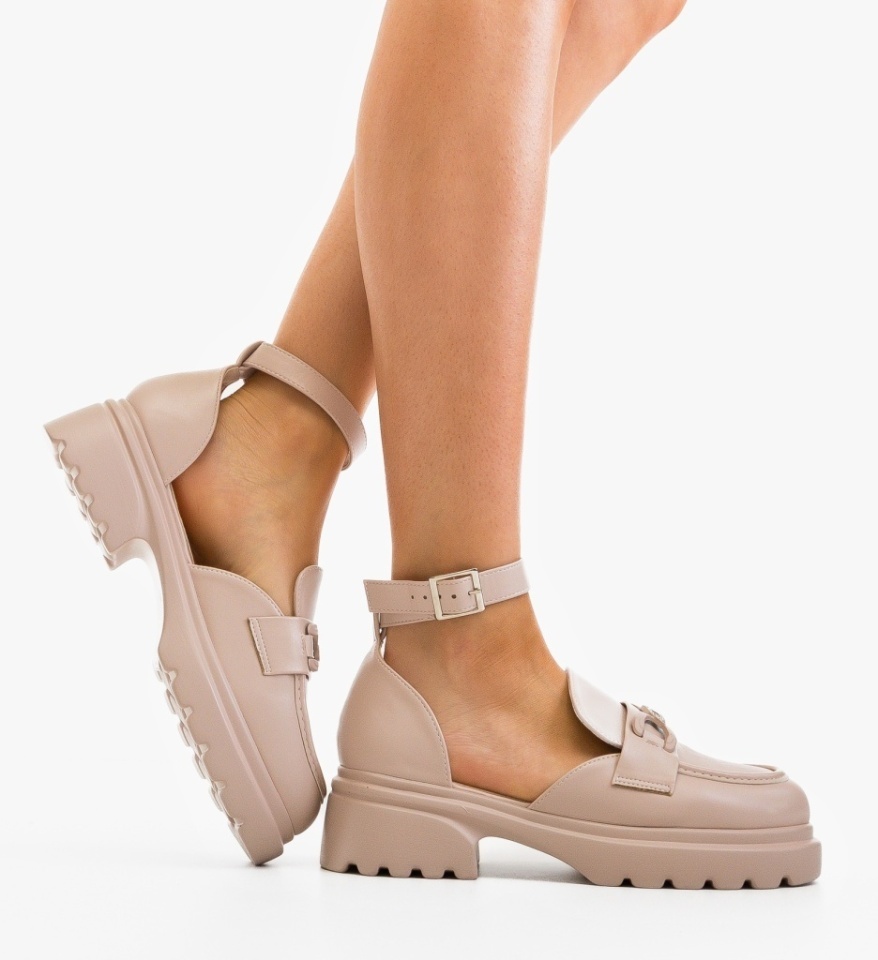 Pantofi casual dama Rightte Bej - Img 6