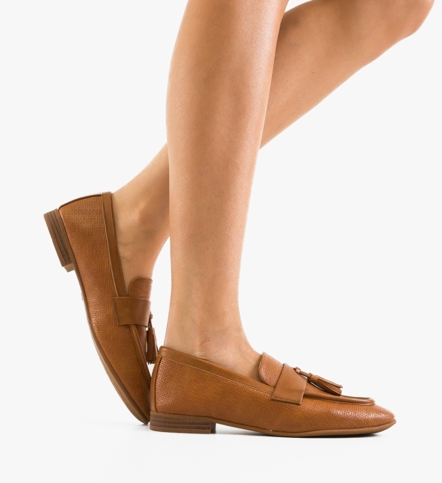 Pantofi casual dama Singleto Camel - Img 3