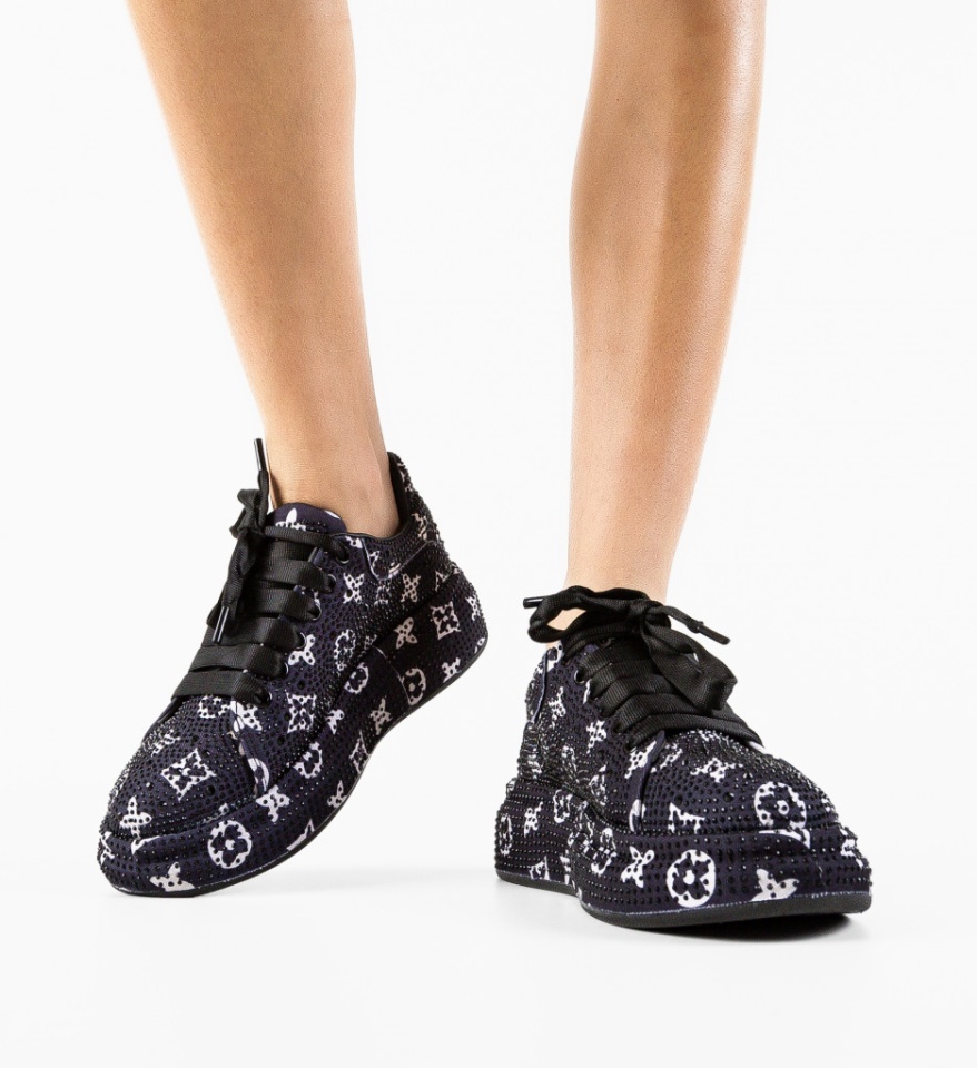 Pantofi Casual dama Urssy Negri - Img 5