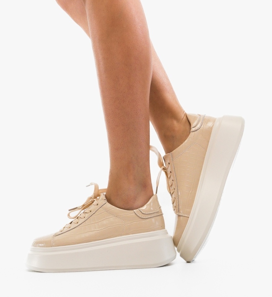 Pantofi Casual Ebbe Bej - Img 4