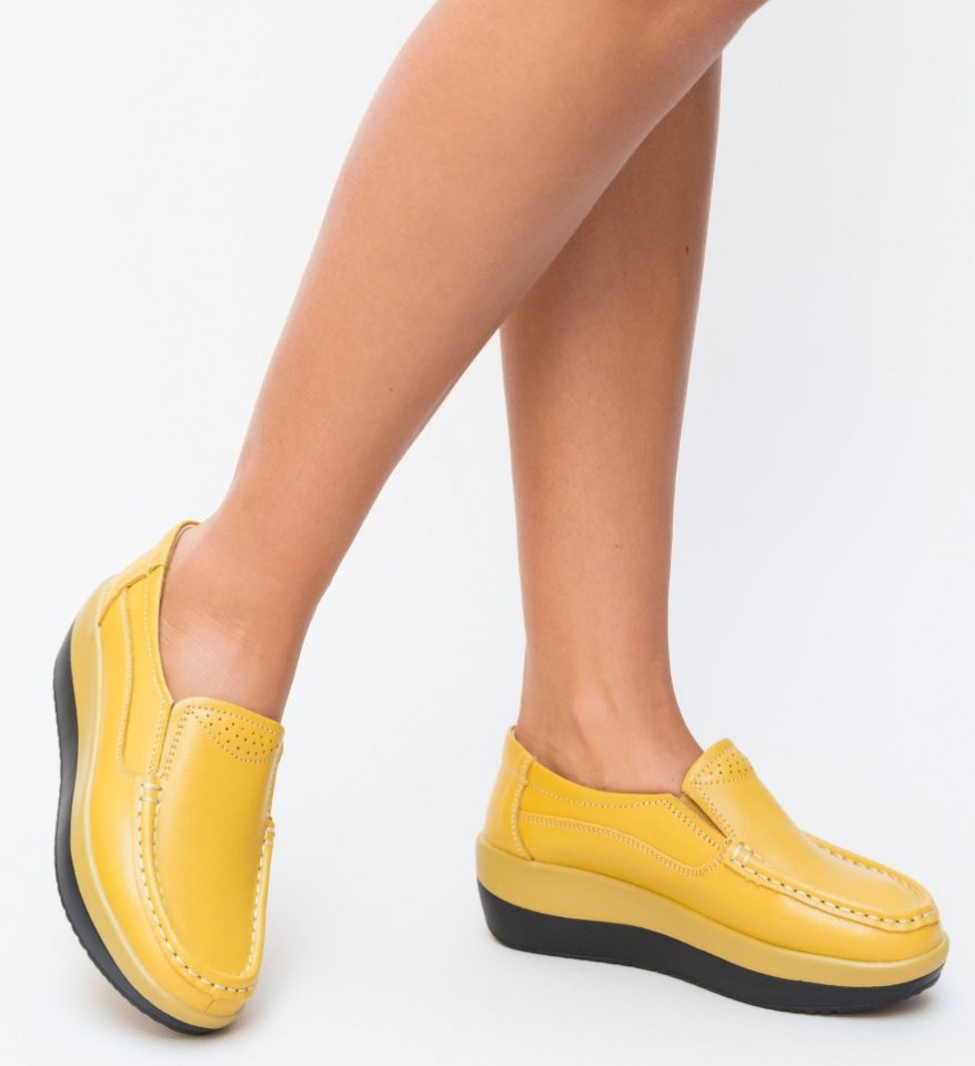Pantofi Casual Ember Galbeni - Img 5