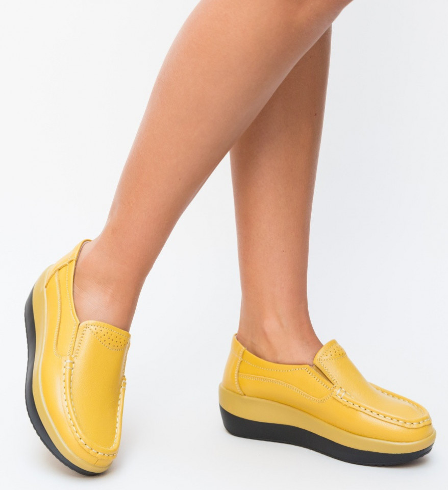 Pantofi Casual Ember Galbeni - Img 3