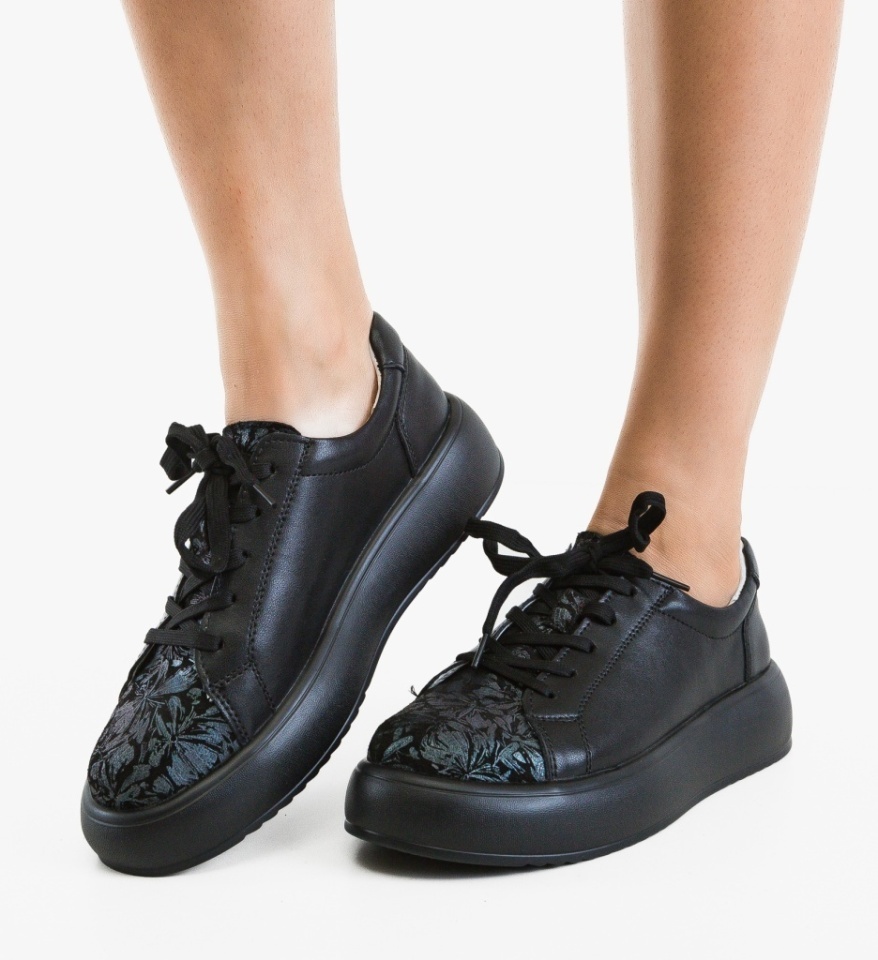 Pantofi Casual Floray Negri - Img 6