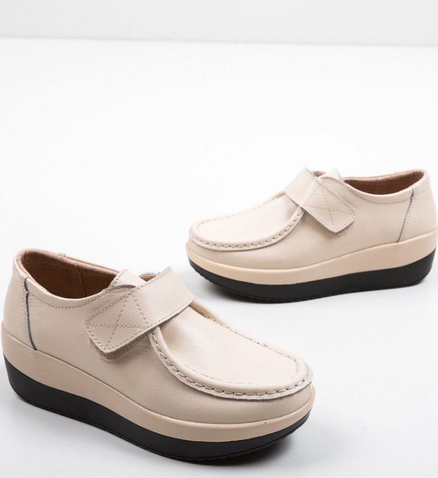 Pantofi Casual Groma Bej - Img 7