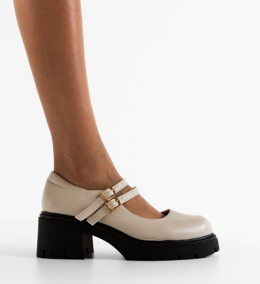 Pantofi Casual Jadvyga Bej - Img 3