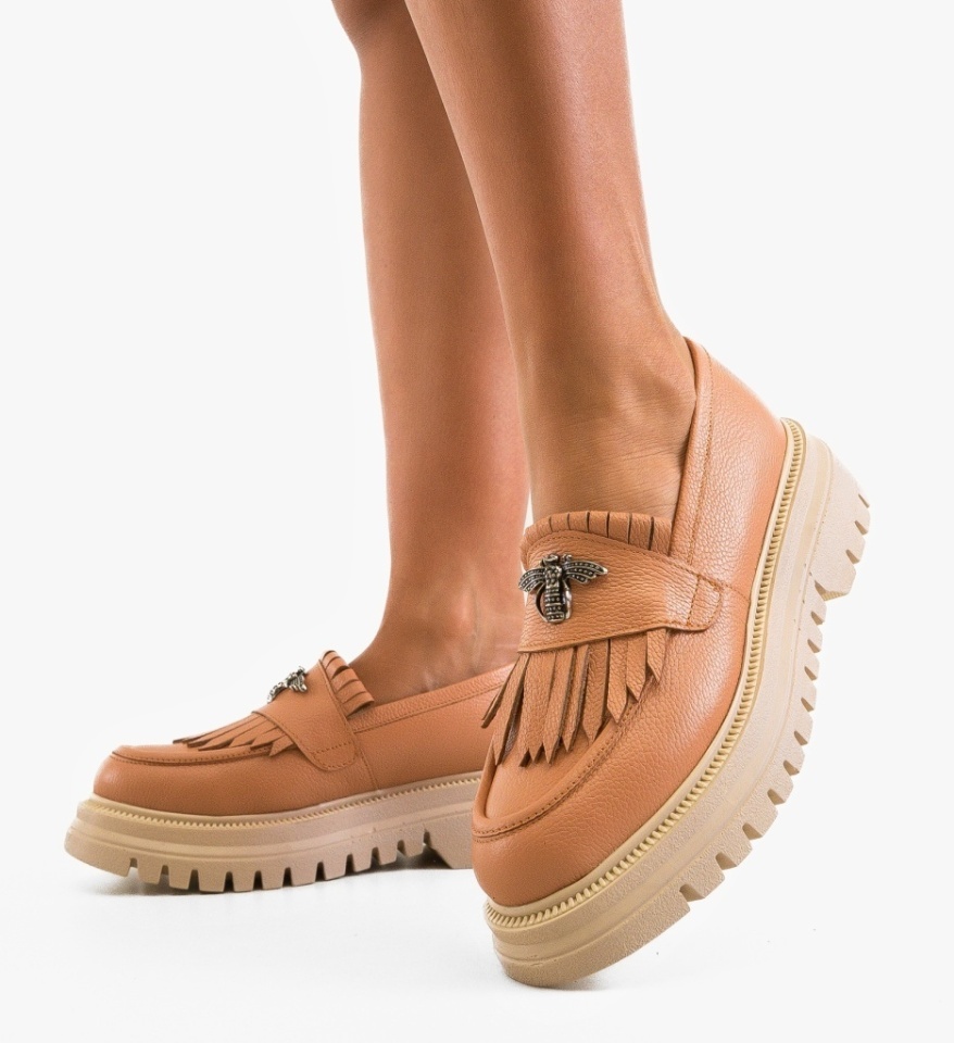 Pantofi Casual Kahun Nude - Img 5