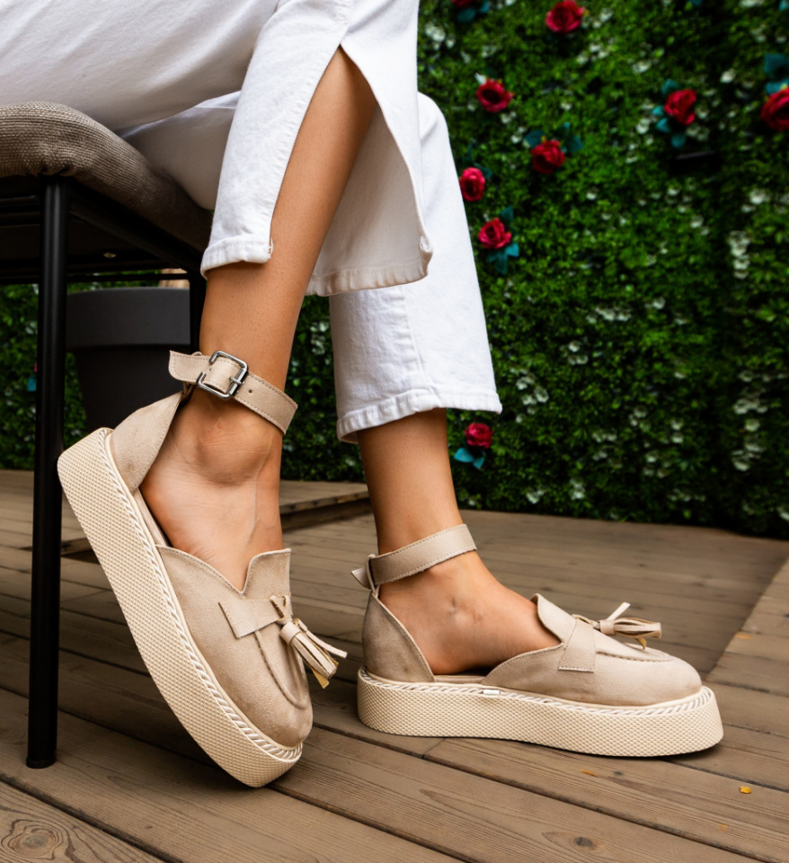 Pantofi Casual Kalin Bej - Img 4