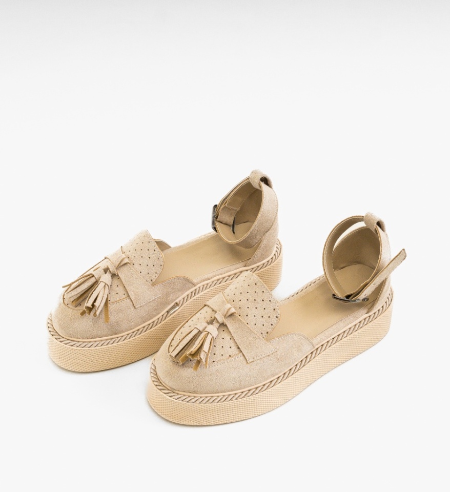 Pantofi Casual Kastor Bej 2 - Img 2