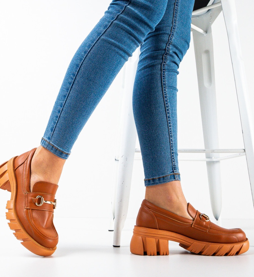 Pantofi casual Kylie Camel - Img 6