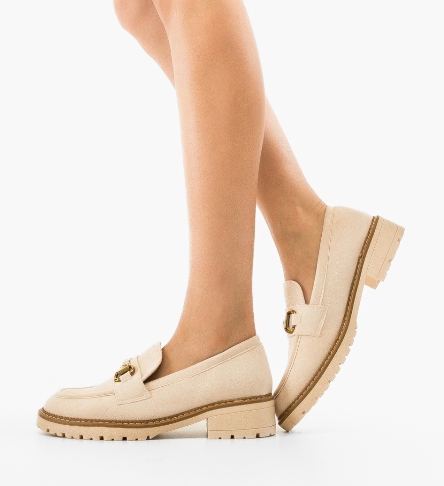 Pantofi Casual Londrey Bej - Img 5