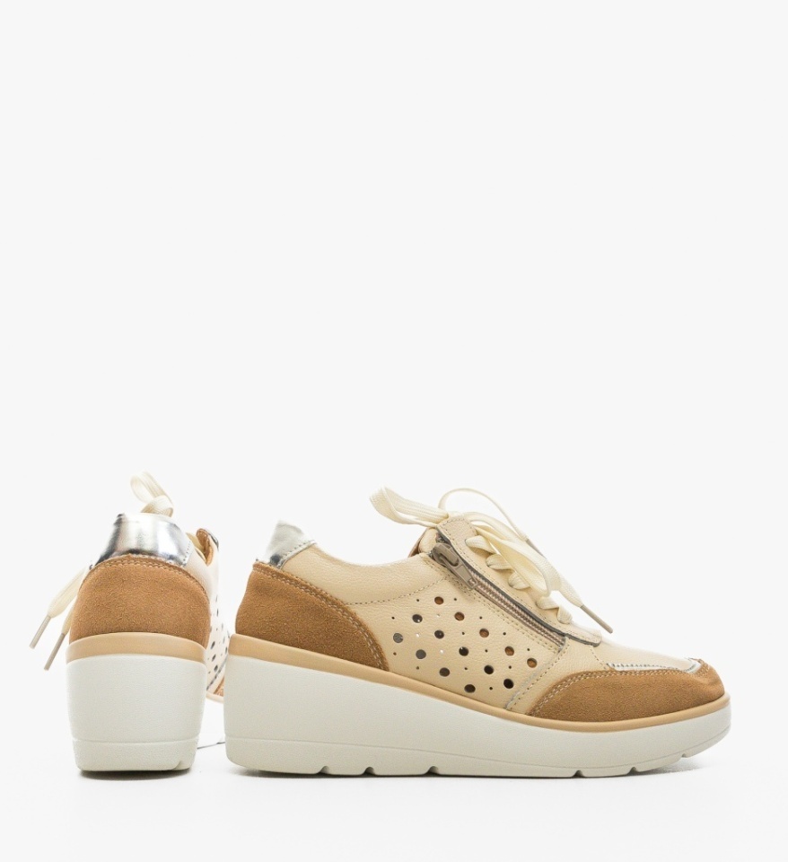 Pantofi Casual Mexy Bej - Img 3