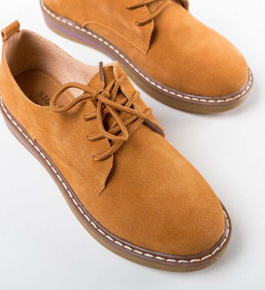 Pantofi Casual Romena Camel - Img 18