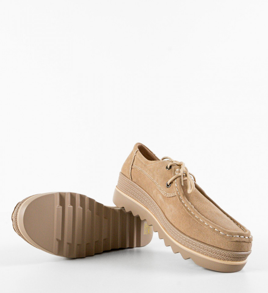 Pantofi Casual Sagrio Bej - Img 3
