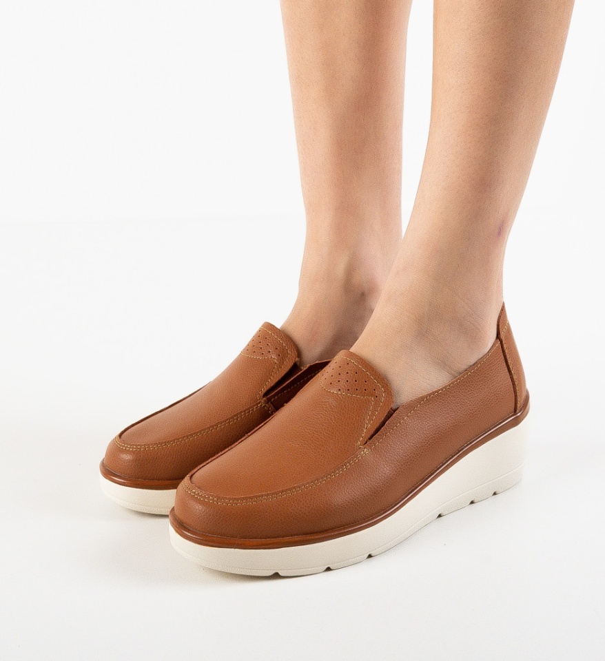 Pantofi Casual Sanam Camel - Img 5
