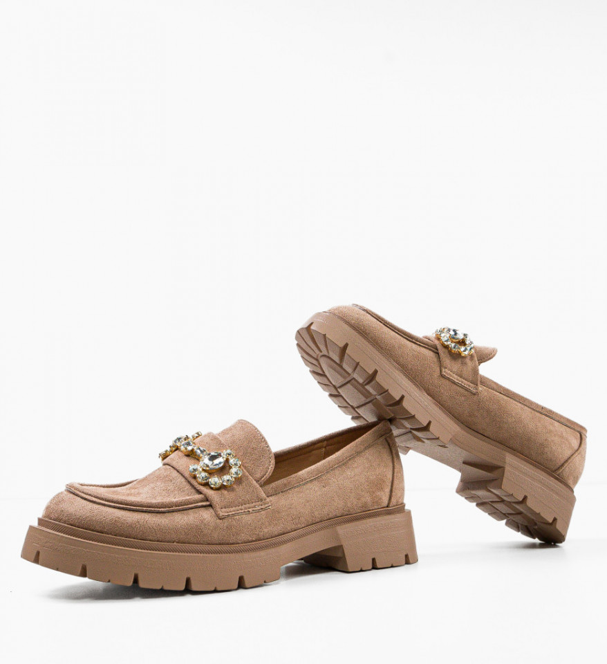 Pantofi Casual Shania Khaki - Img 3