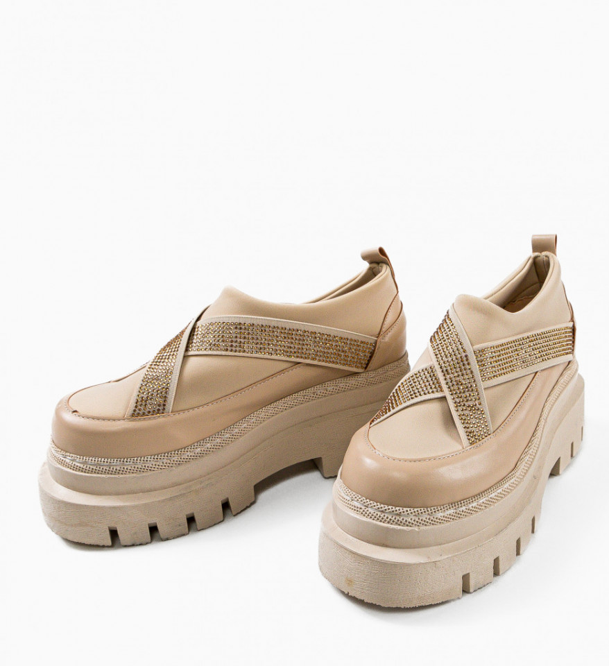 Pantofi Casual Silkine Bej - Img 3