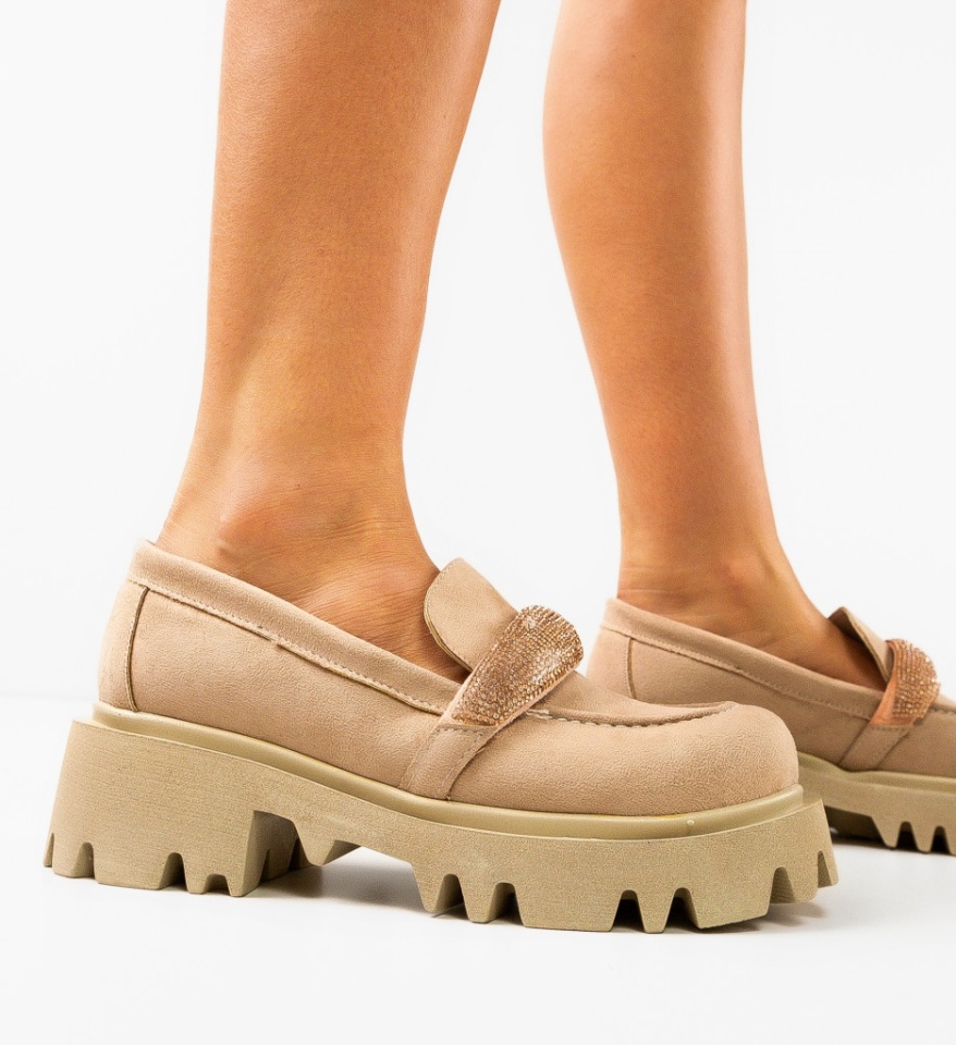 Pantofi Casual Spikez Bej - Img 7