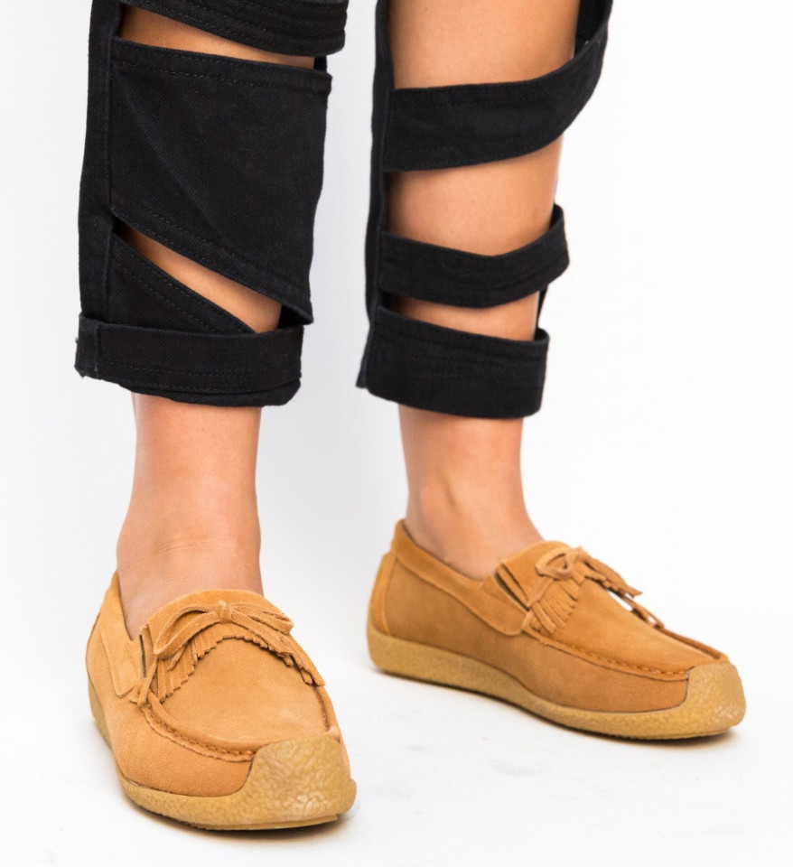 Pantofi Casual Termeio Camel - Img 2