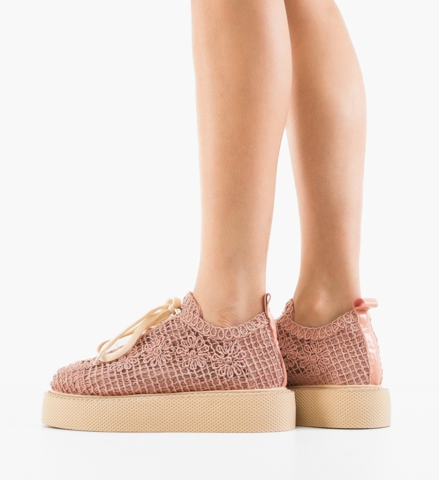 Pantofi Casual Ystory Roz 2 - Img 11