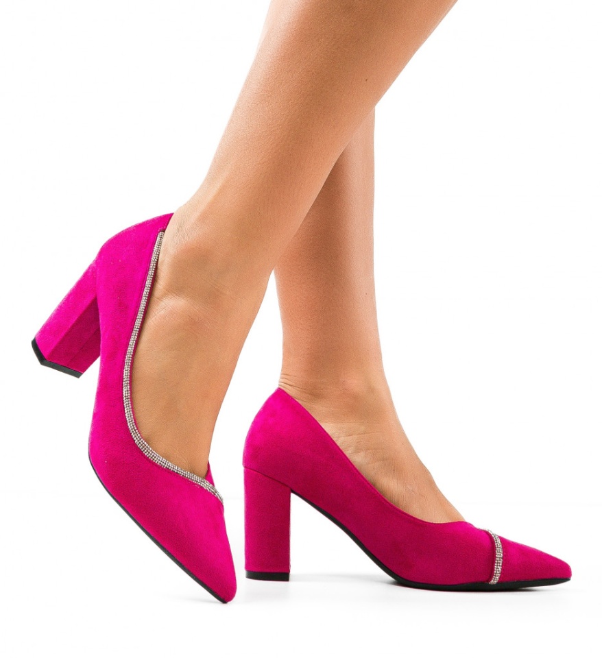 Pantofi cu toc Bavalka Fuchsia - Img 5