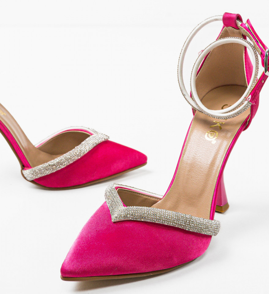 Pantofi cu toc Esero Fuchsia - Img 3