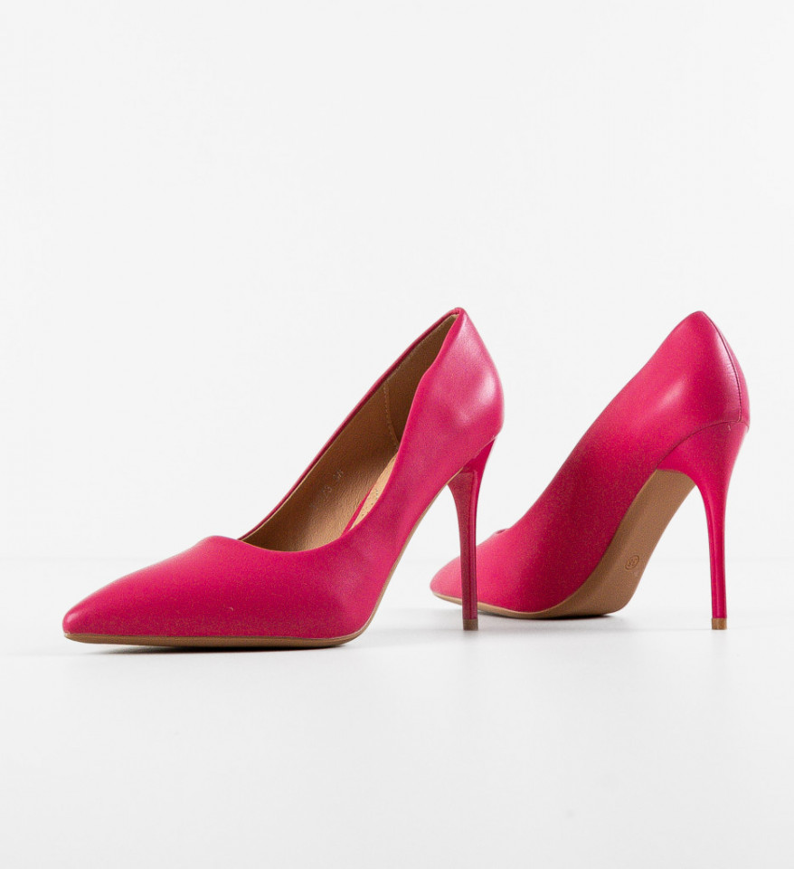 Pantofi cu toc Oknam Fuchsia - Img 3