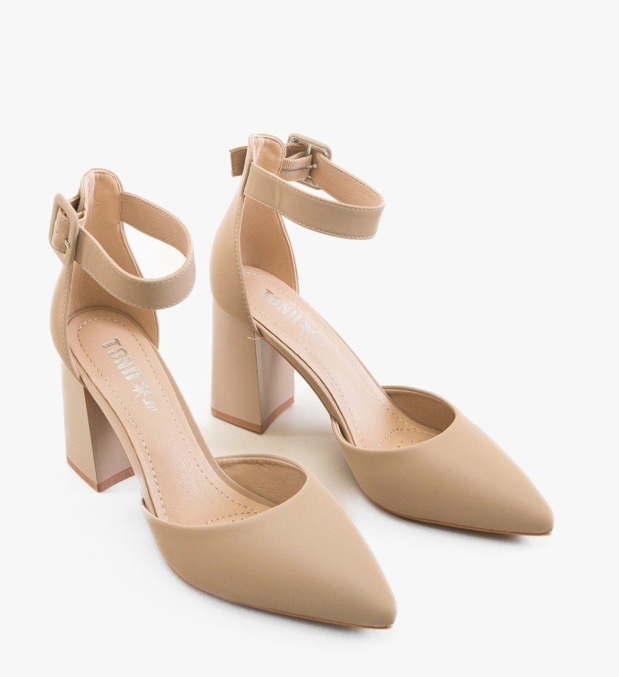 Pantofi cu toc Sanne Khaki - Img 2