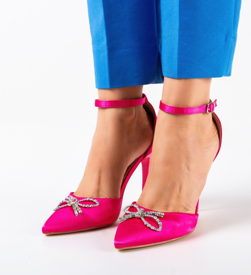 Pantofi cu toc Suja Fuchsia - Img 6