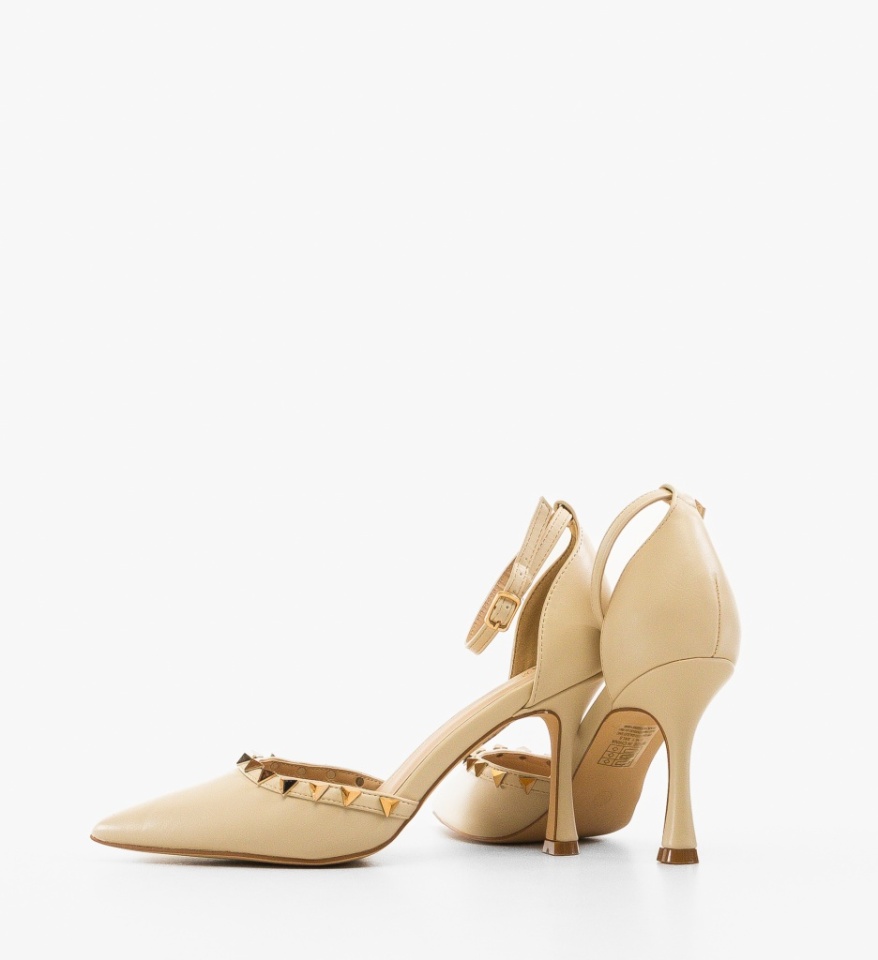 Pantofi dama Bashe Bej - Img 3