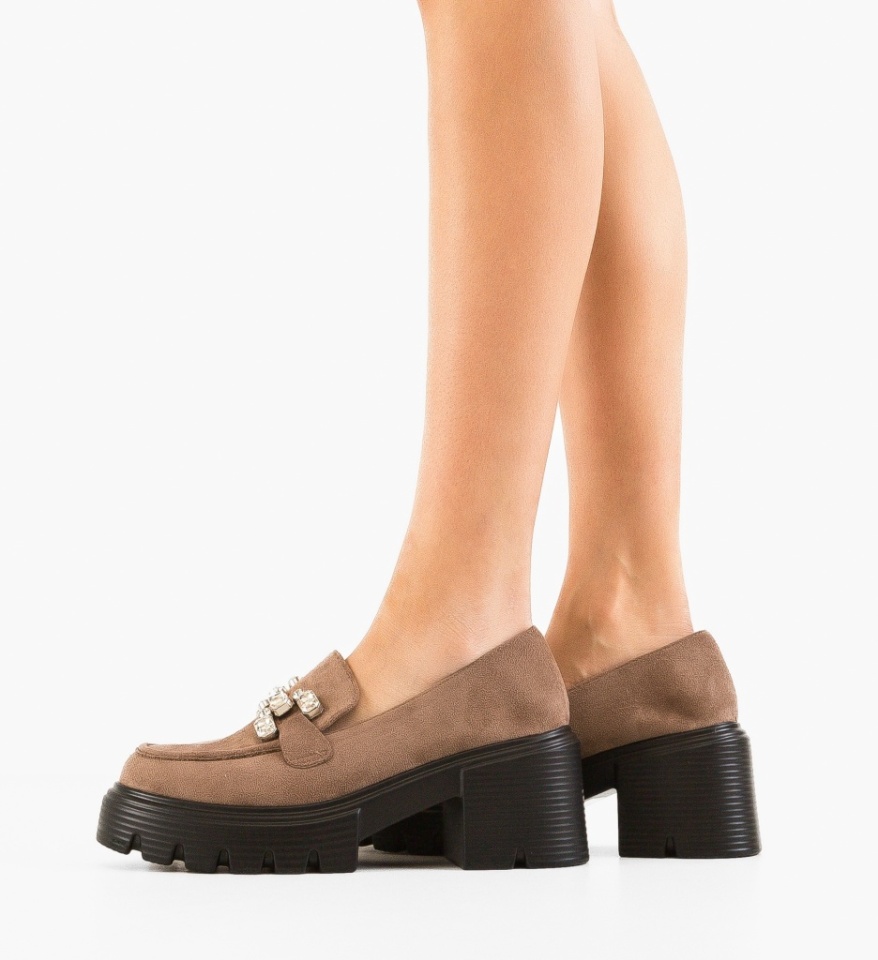 Pantofi dama casual Khursh Khaki - Img 6