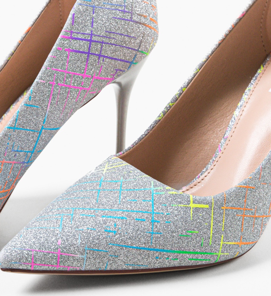 Pantofi dama Daisy Argintii - Img 11