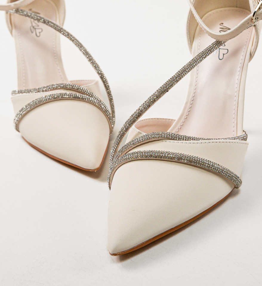 Pantofi dama Fulber Bej - Img 3