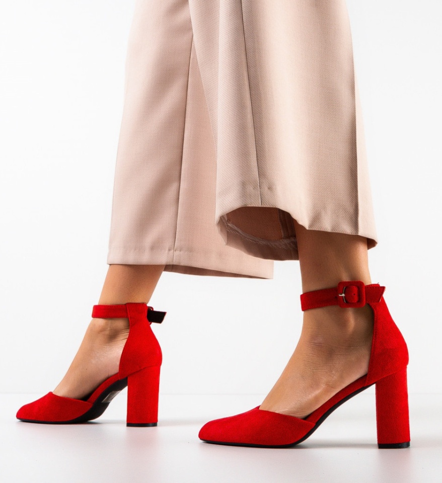 Pantofi dama Horn Rosii - Img 5