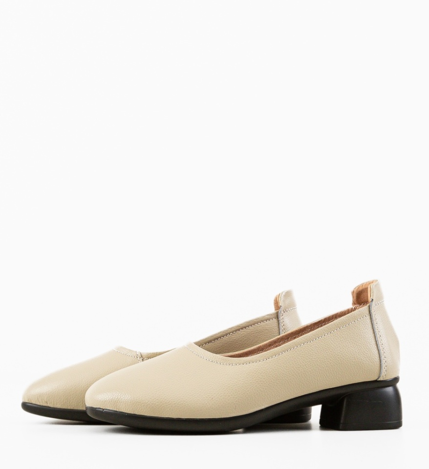 Pantofi dama Myant Bej - Img 3