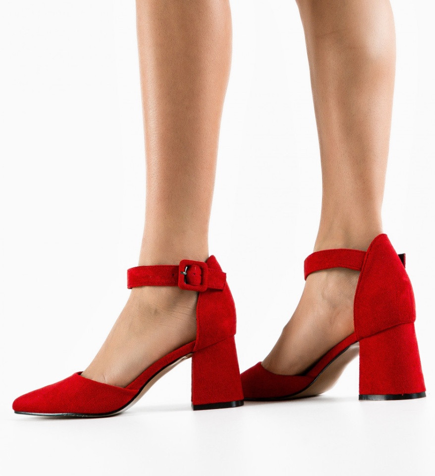 Pantofi dama Shard Rosii - Img 5
