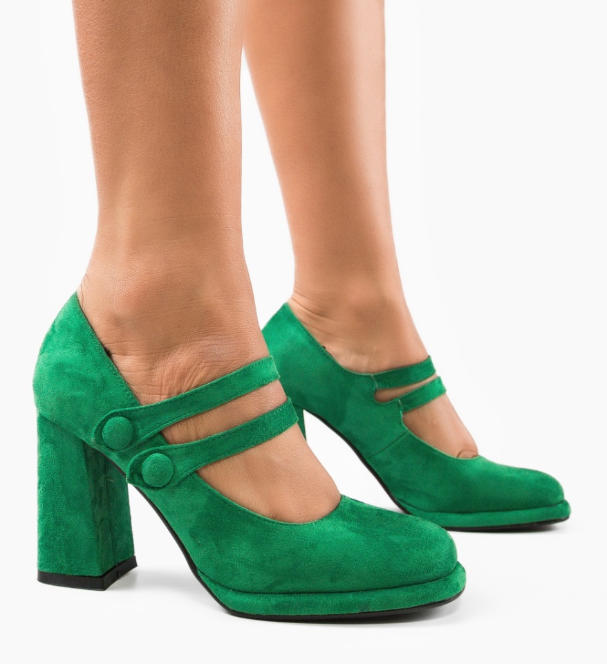 Pantofi dama Vintage Verzi - Img 6