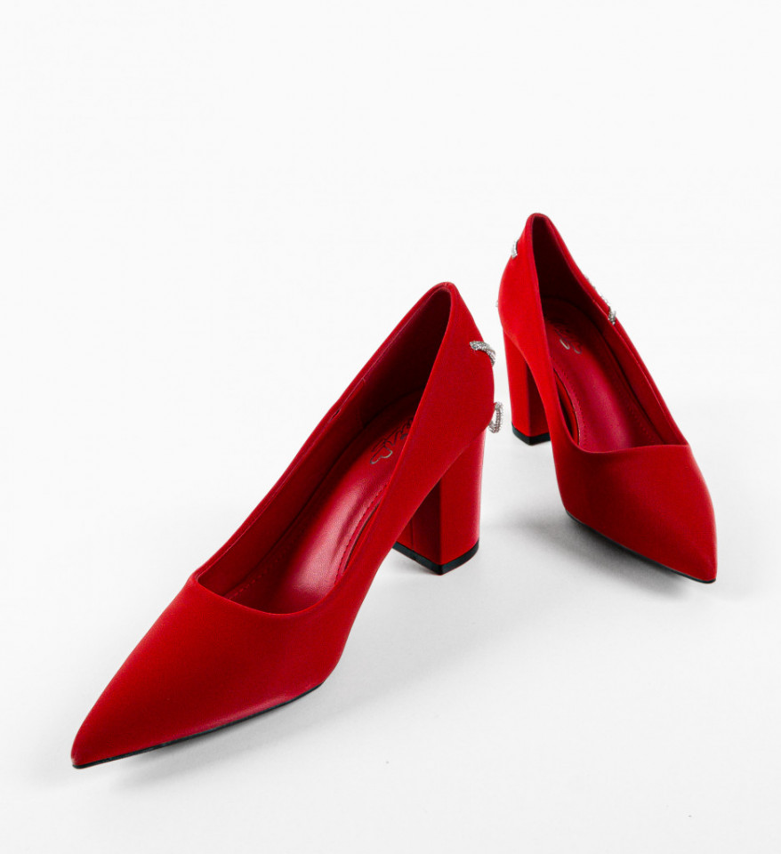 Pantofi dama Wick Rosii - Img 3