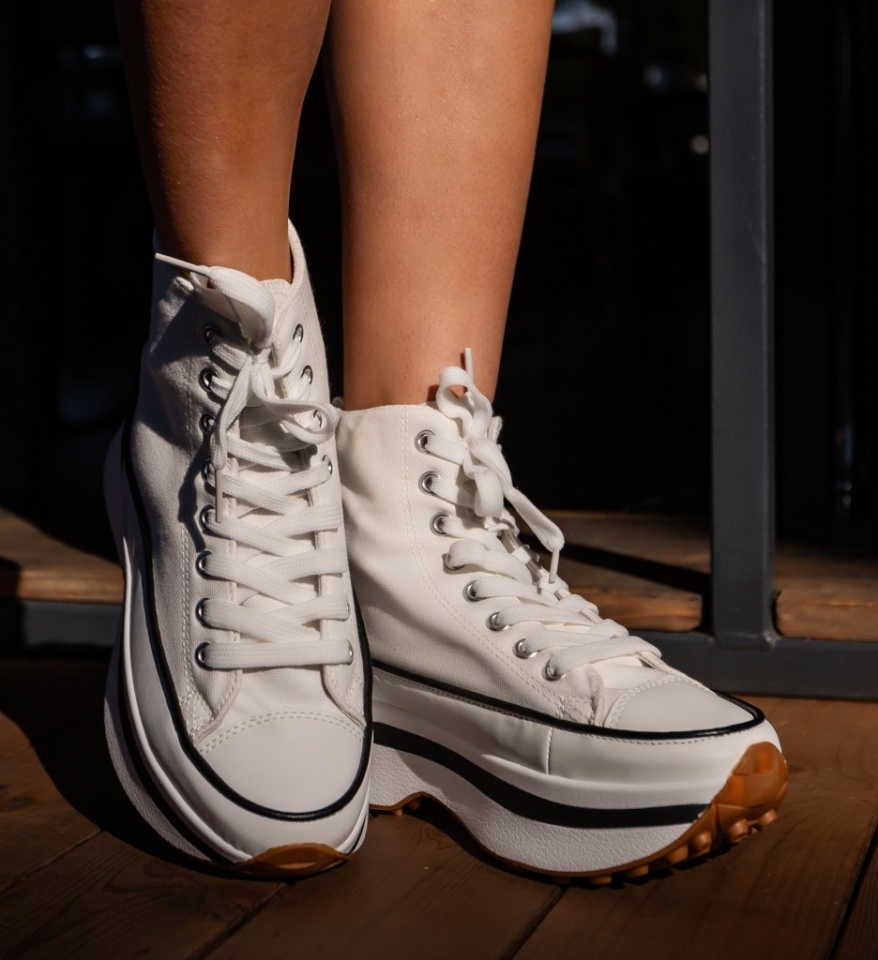 Pantofi sport Katheri Albi - Img 3