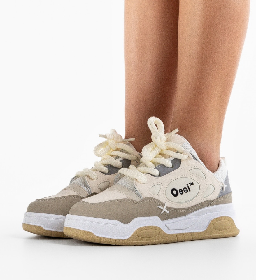 Pantofi sport Scarl Bej 2 - Img 6