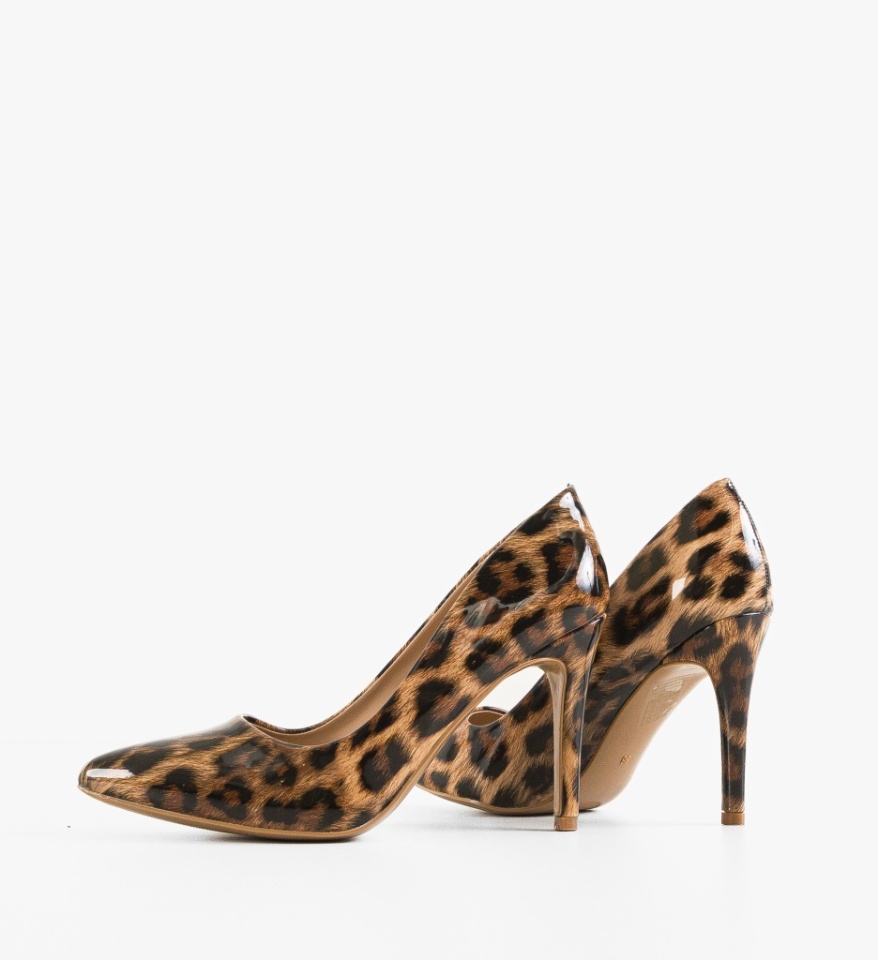 Pantofi stiletto dama Azaan Animal Print - Img 3