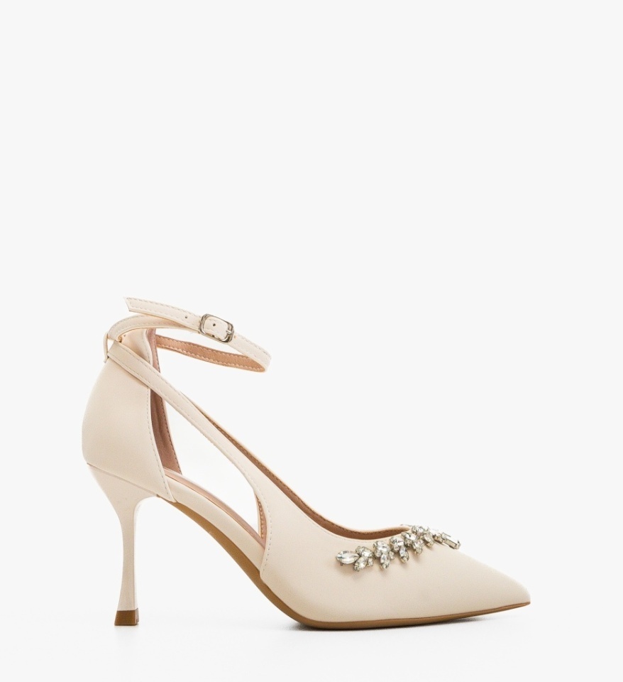 Pantofi stiletto dama Daray Bej - Img 4