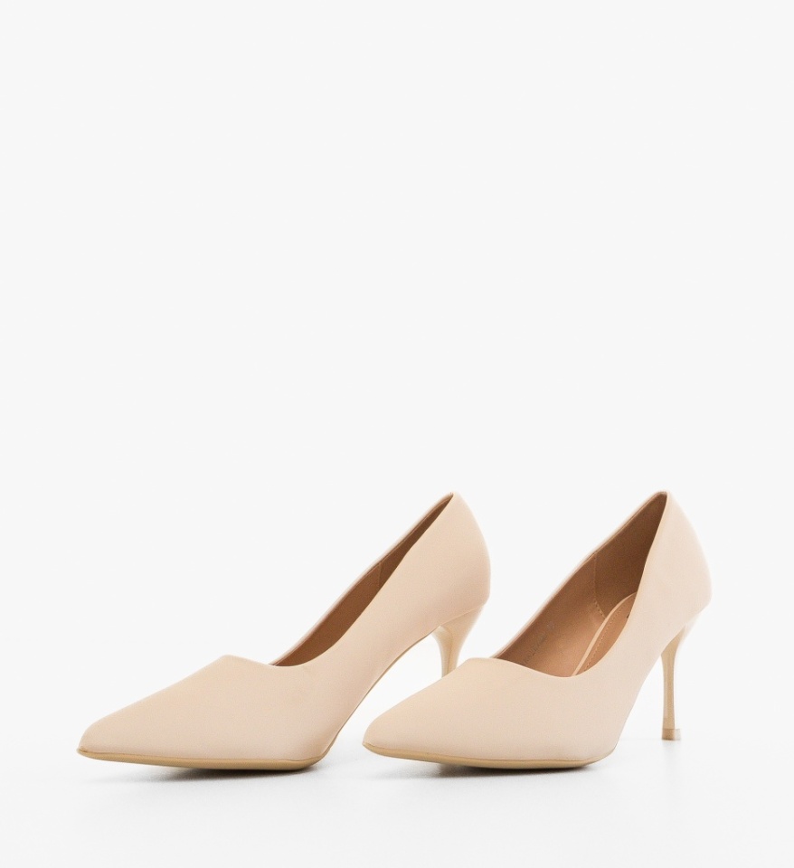 Pantofi stiletto dama Kas Bej - Img 2