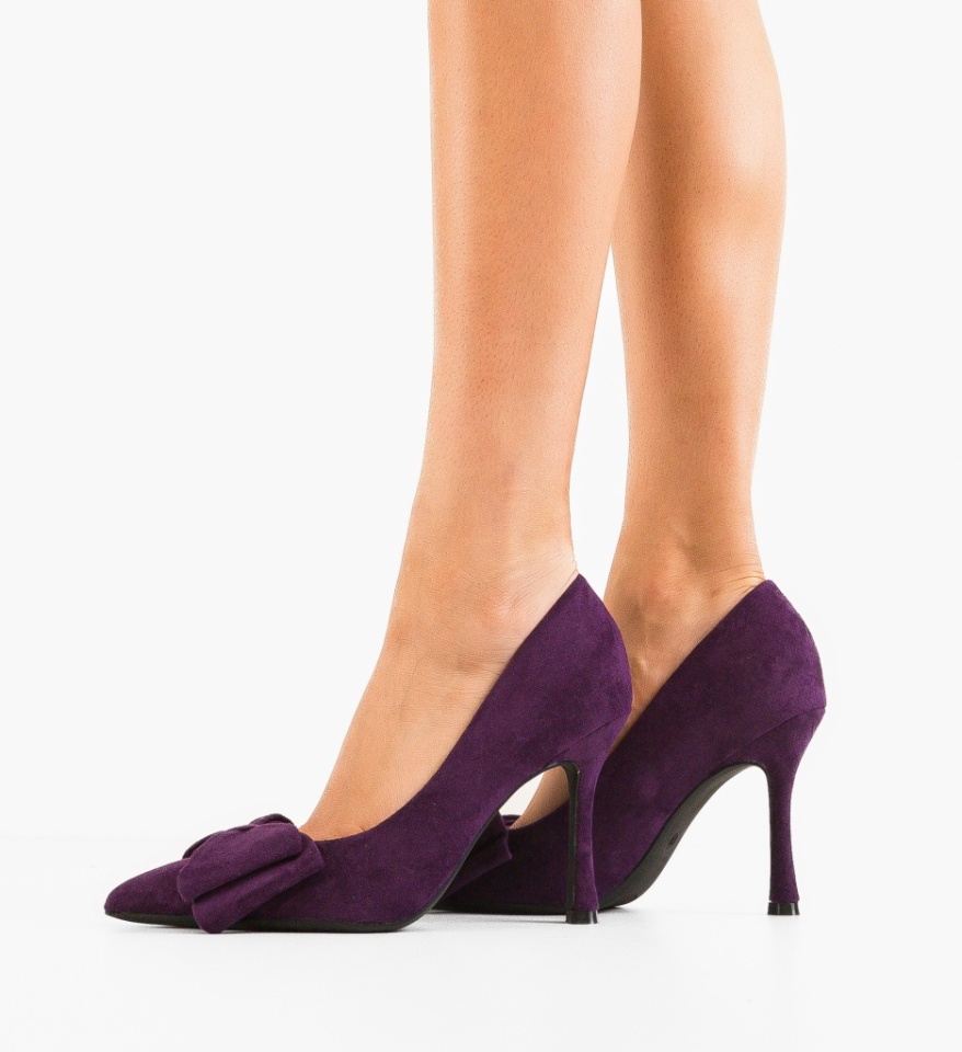 Pantofi stiletto dama Lester Mov - Img 5