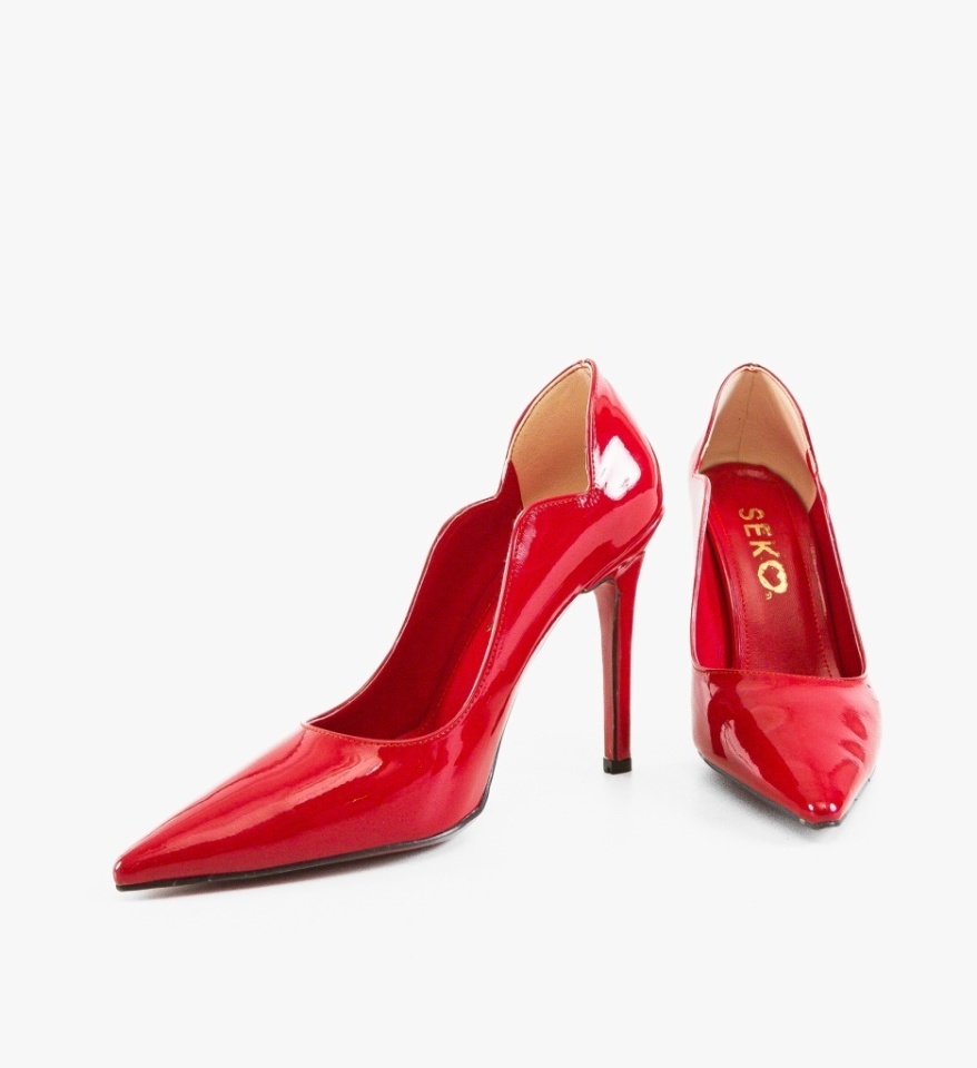 Pantofi stiletto dama Stypas Rosii - Img 5