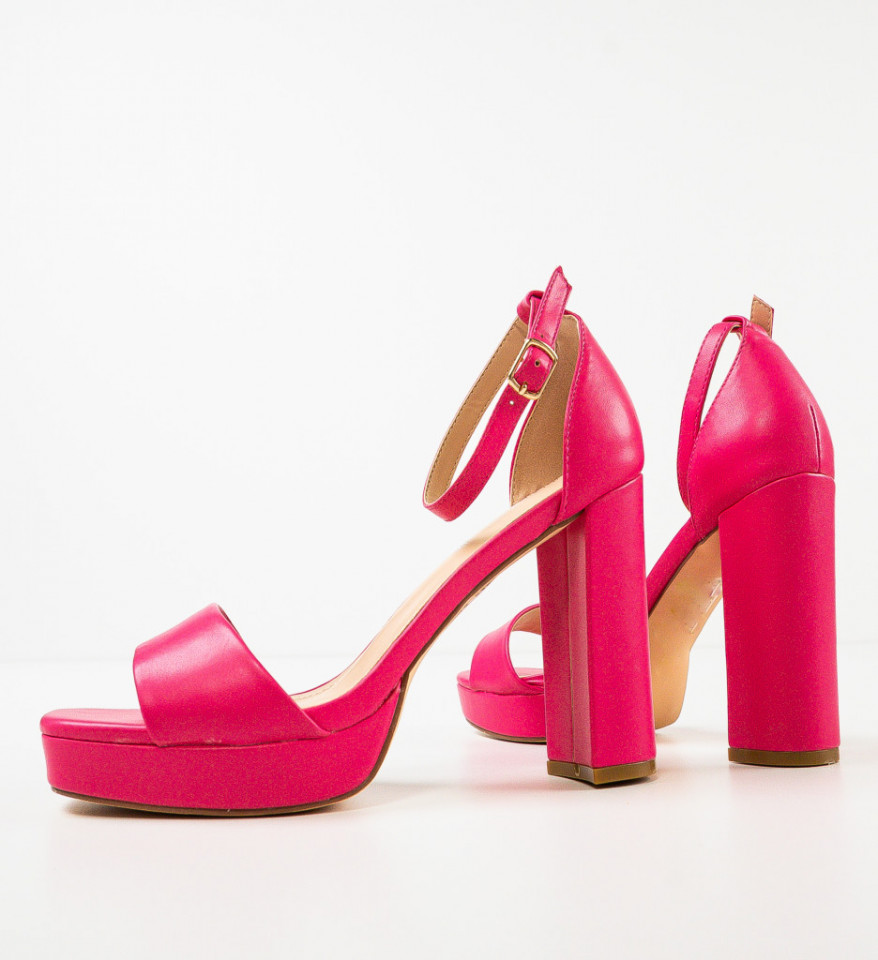 Sandale cu toc Abimbo Fuchsia - Img 3